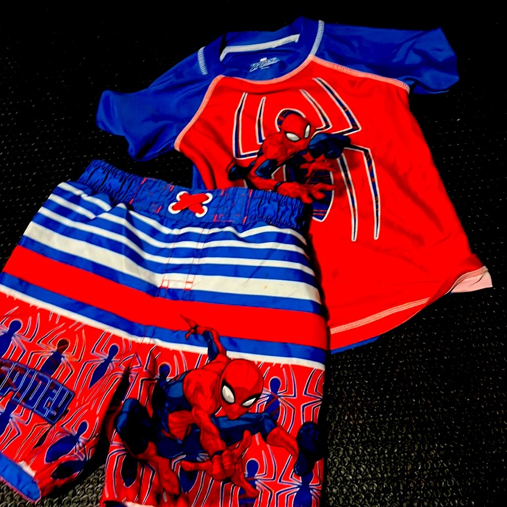 Marvel Spiderman Bathing suit set size 2t